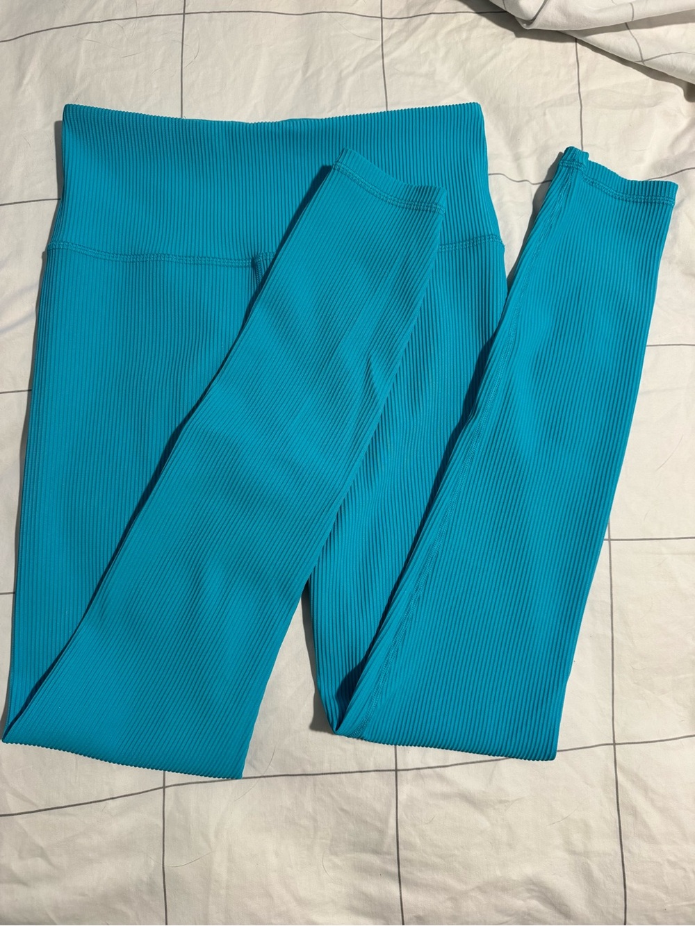 Athleta Aqua Ribbed Elation high waist tights